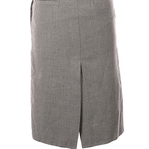 Costume National Designer Gray Wool Pencil Skirt - Picture 5 of 7